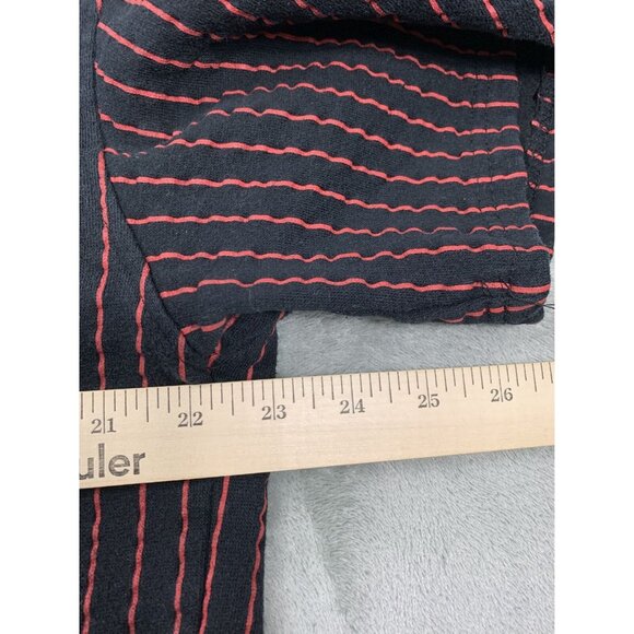 Atlanta Hawks Shirt Mens Large Black Red Stripe Button Up Hoodie NBA Fans Script - Picture 6 of 10